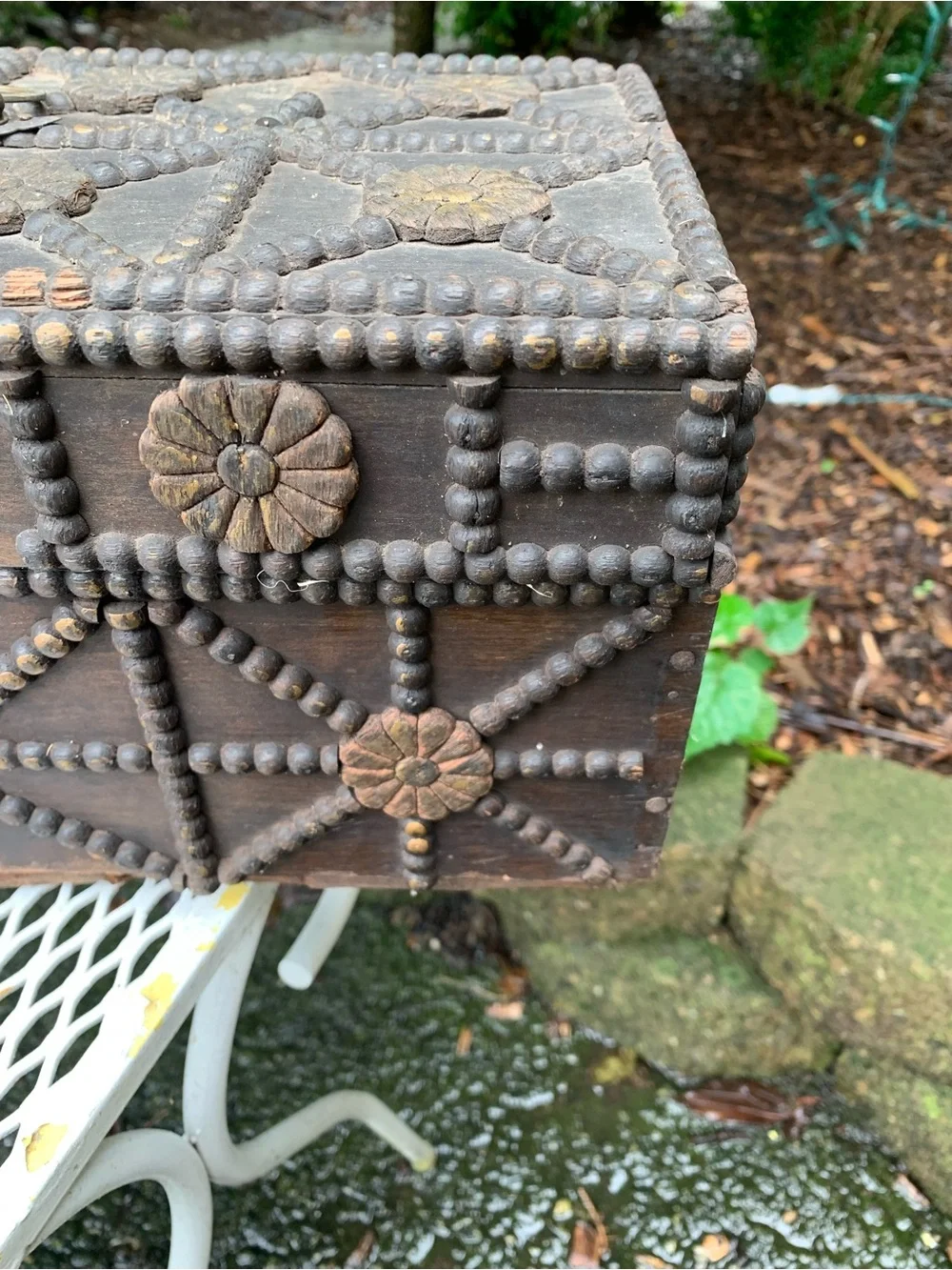 Antique Spanish Style Chest Box Keepsake Dowry 1800’s